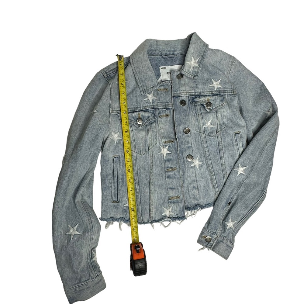 Like New Pistola Brando Star Embroidery Denim Jacket xs - Picture 10 of 15